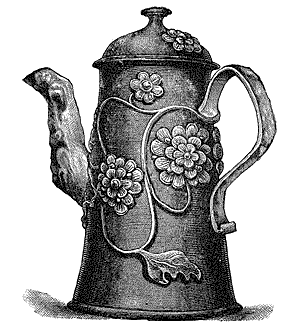 Staffordshire Whieldon Ware antique pottery coffee pot
